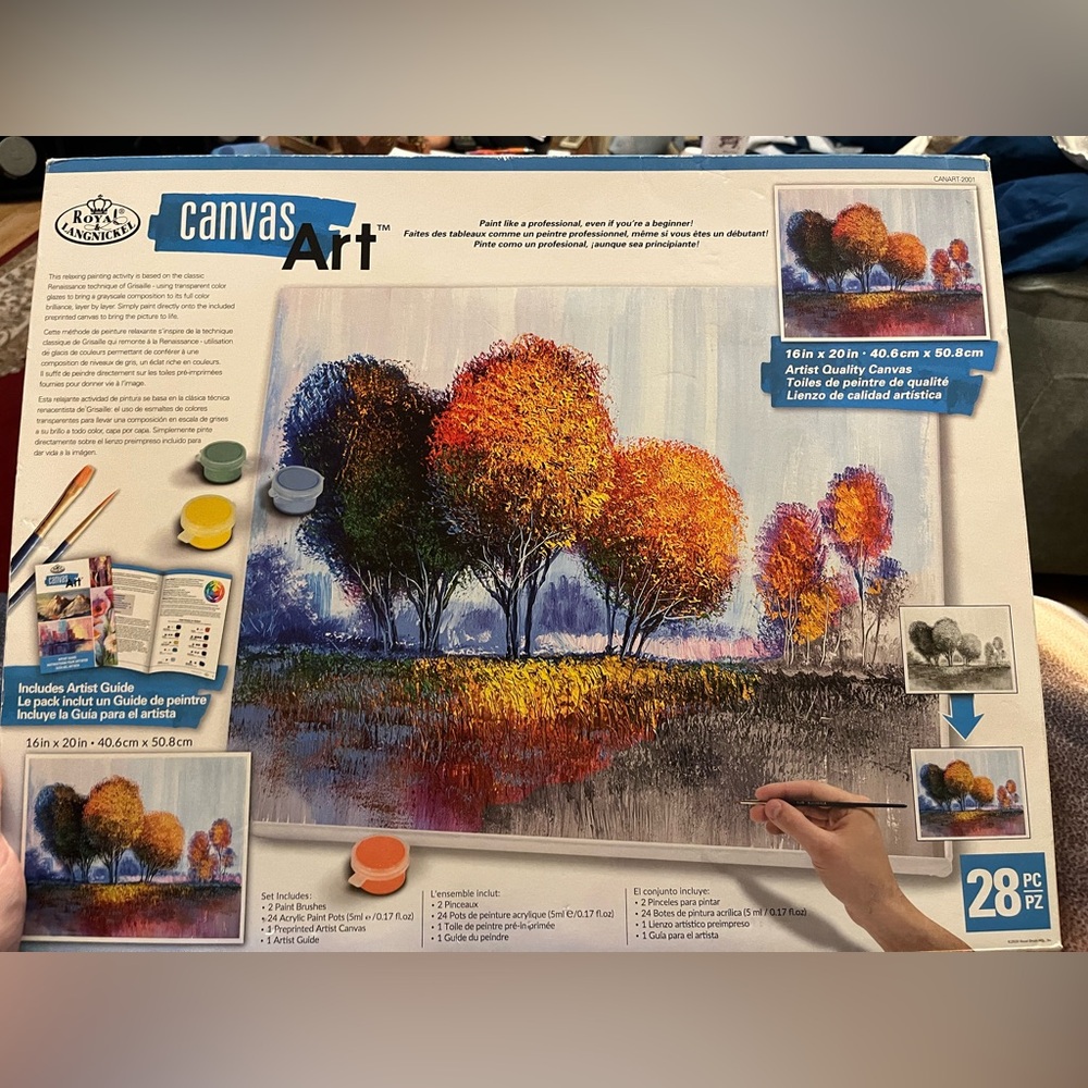 Canvas Art Set - Vibrant Autumn Trees